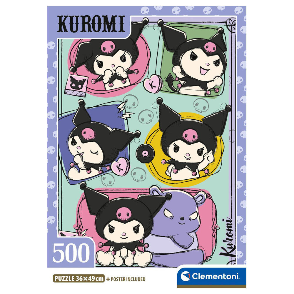 Kuromi  Pussel Clementoni 500 Bitar - Inkluderar en Poster - 3