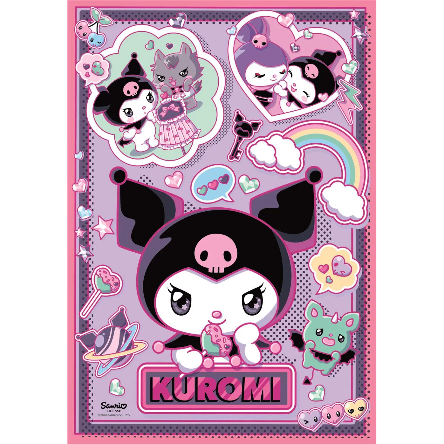Kuromi  Pussel Clementoni 1000 Bitar - Inkluderar en Poster - 2