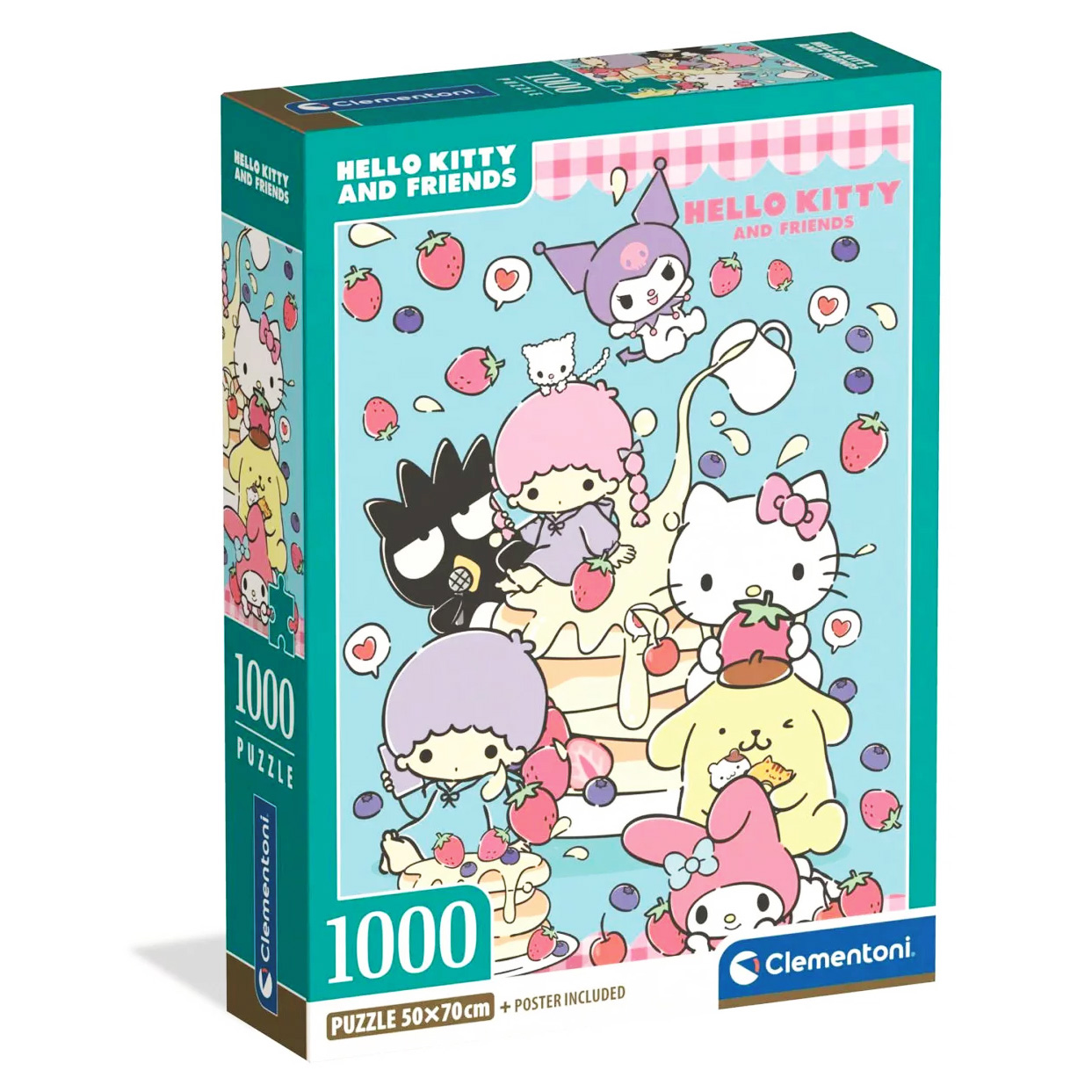 Hello Kitty and Friends Pussel Clementoni 1000 Bitar - Inkluderar en Poster
