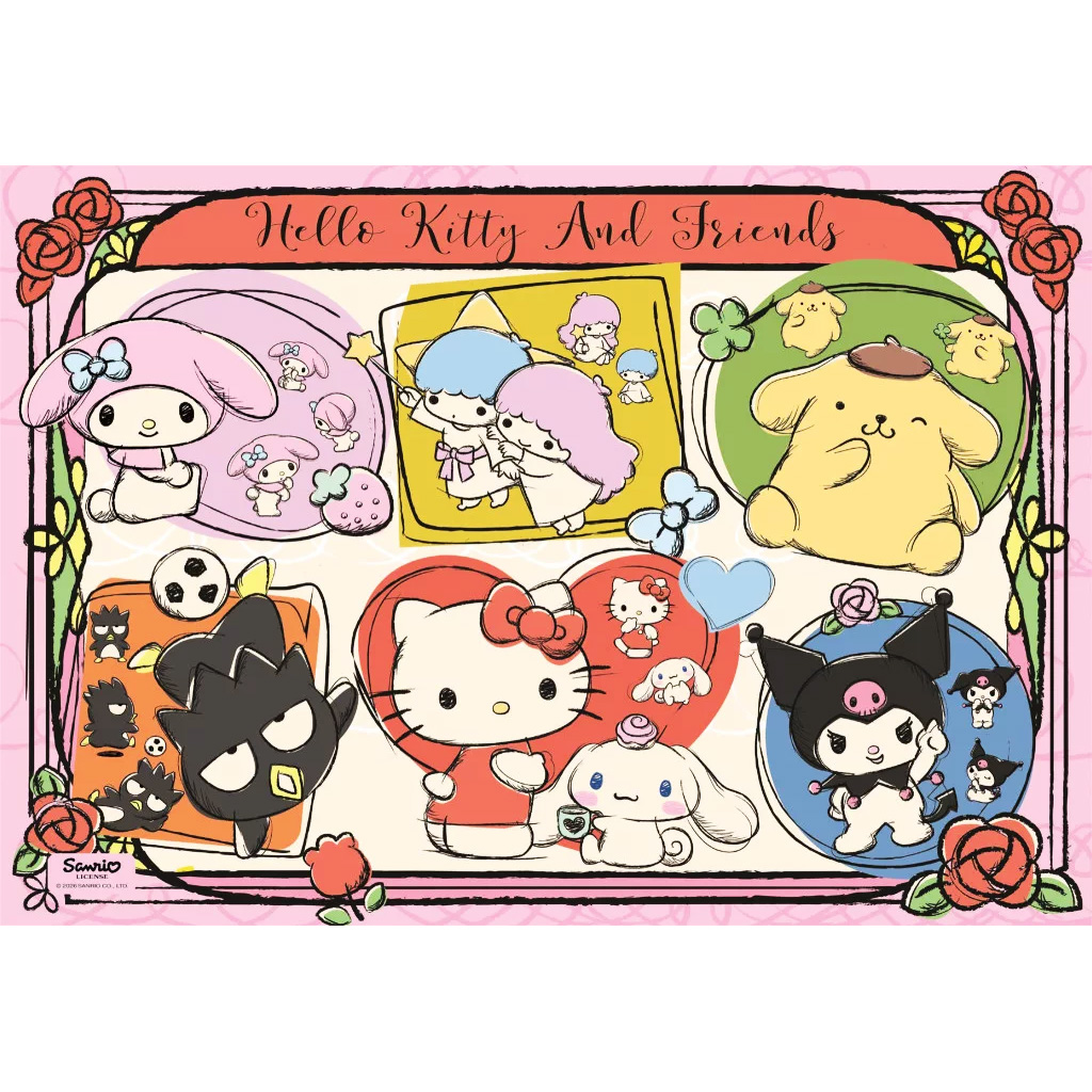 Hello Kitty and Friends Pussel Clementoni 1000 Bitar - Inkluderar en Poster - 2