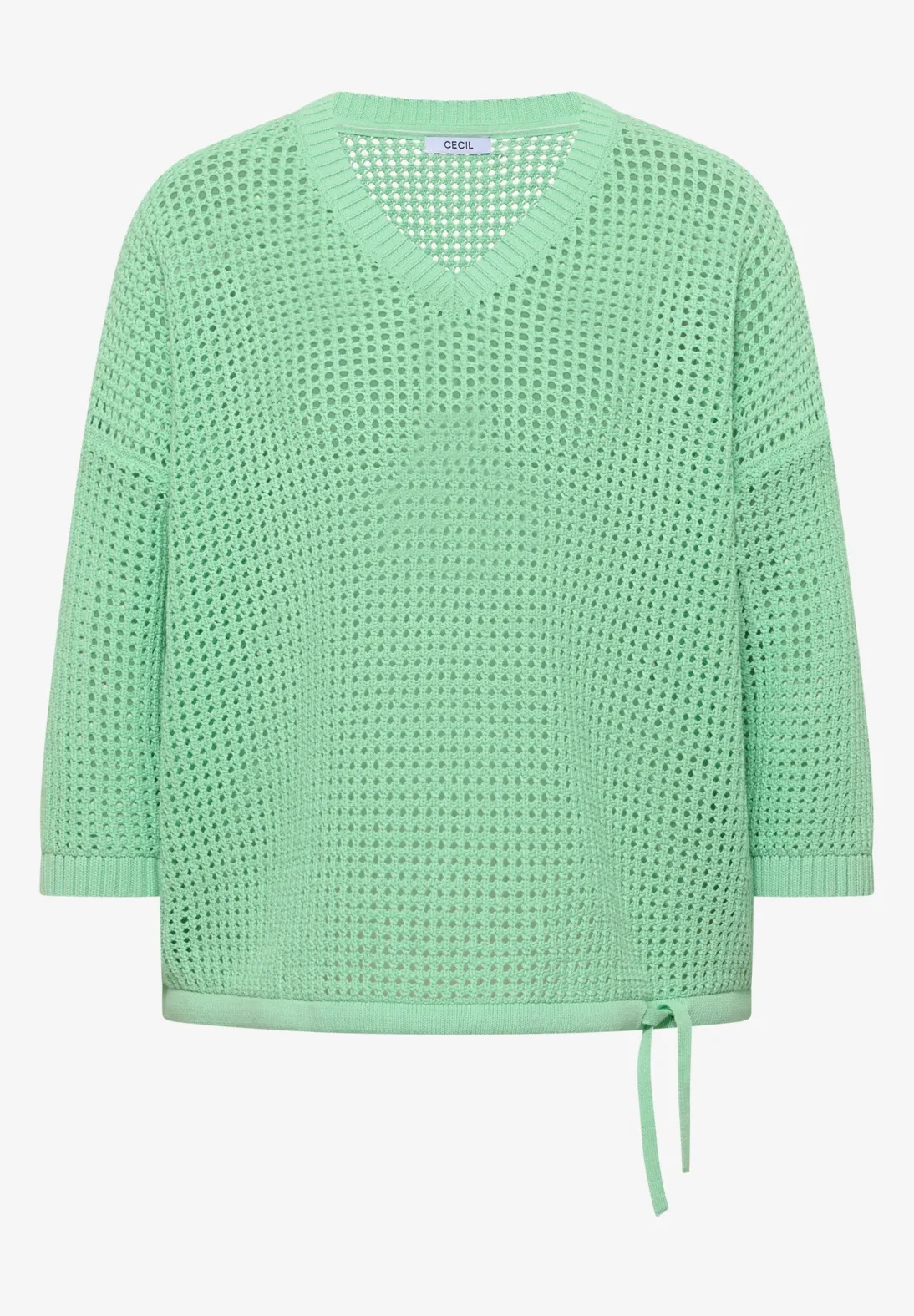 TOS Crochet V-neck - Juicy Lime - Cecil - 5