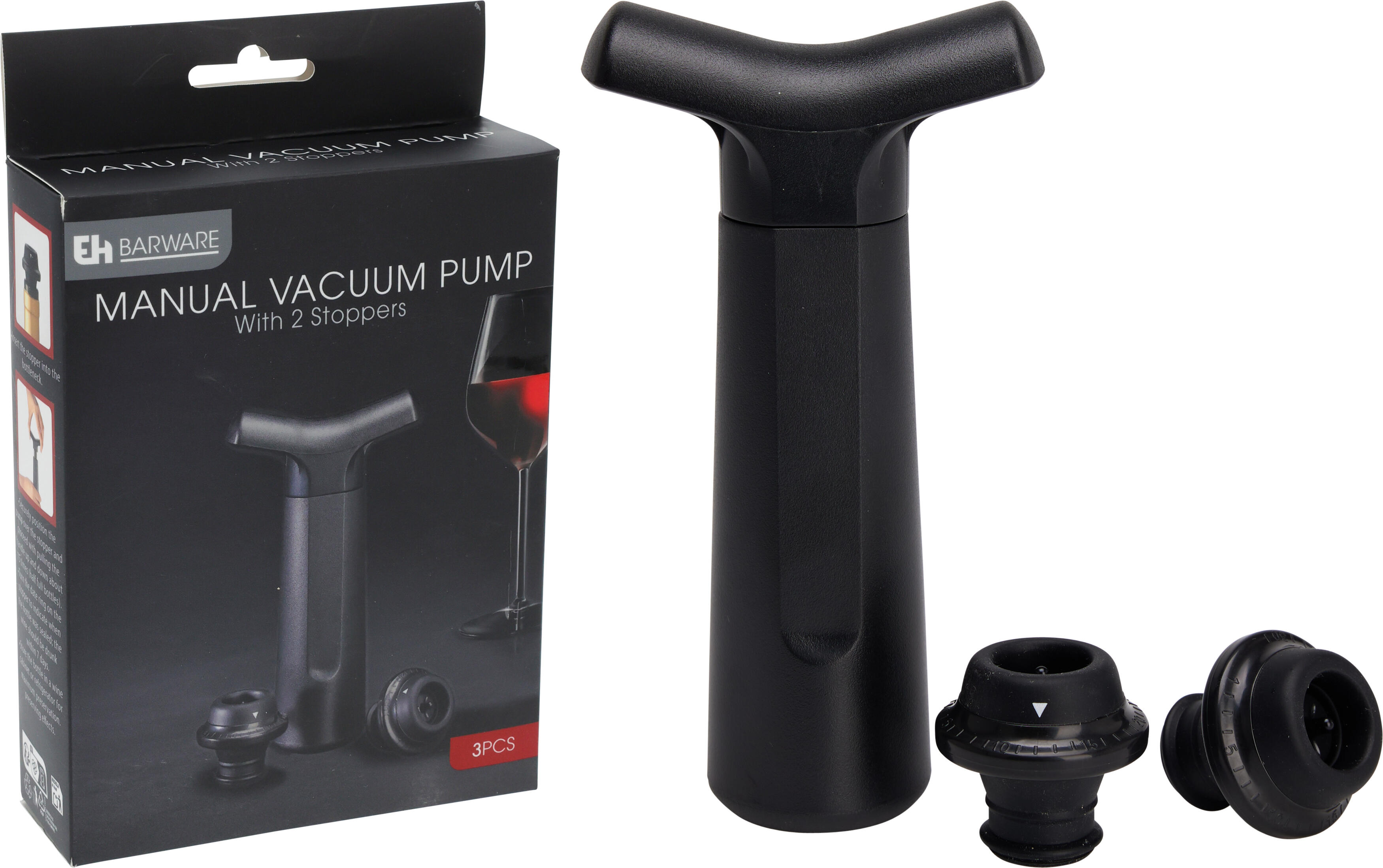 Vinvakuumpump med 2 korkar