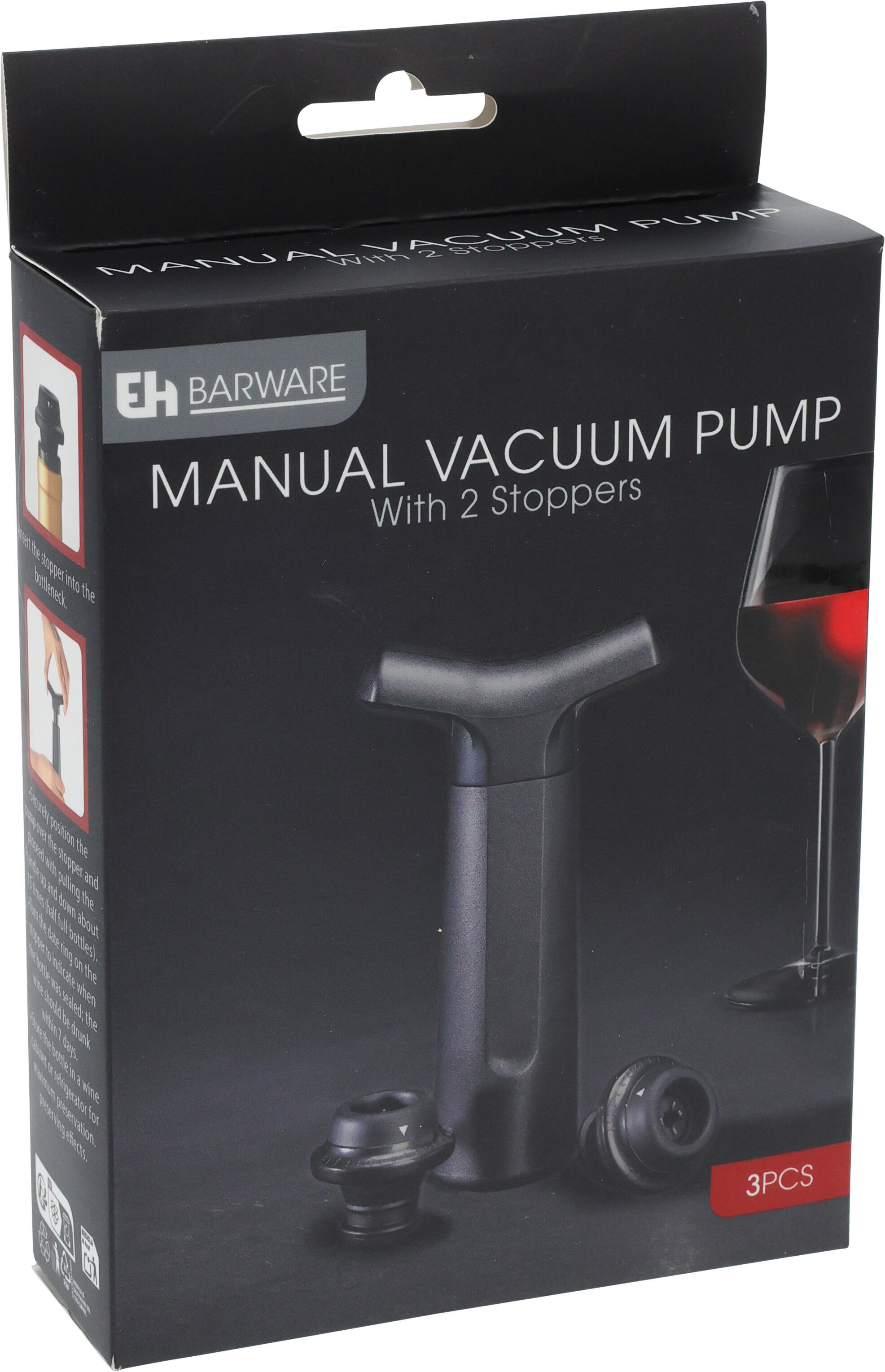 Vinvakuumpump med 2 korkar - 2