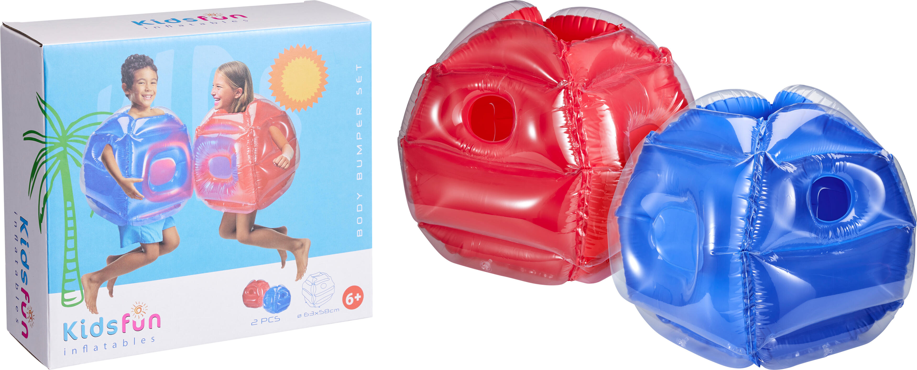 Uppblåsbara bumperbollar – 2-pack