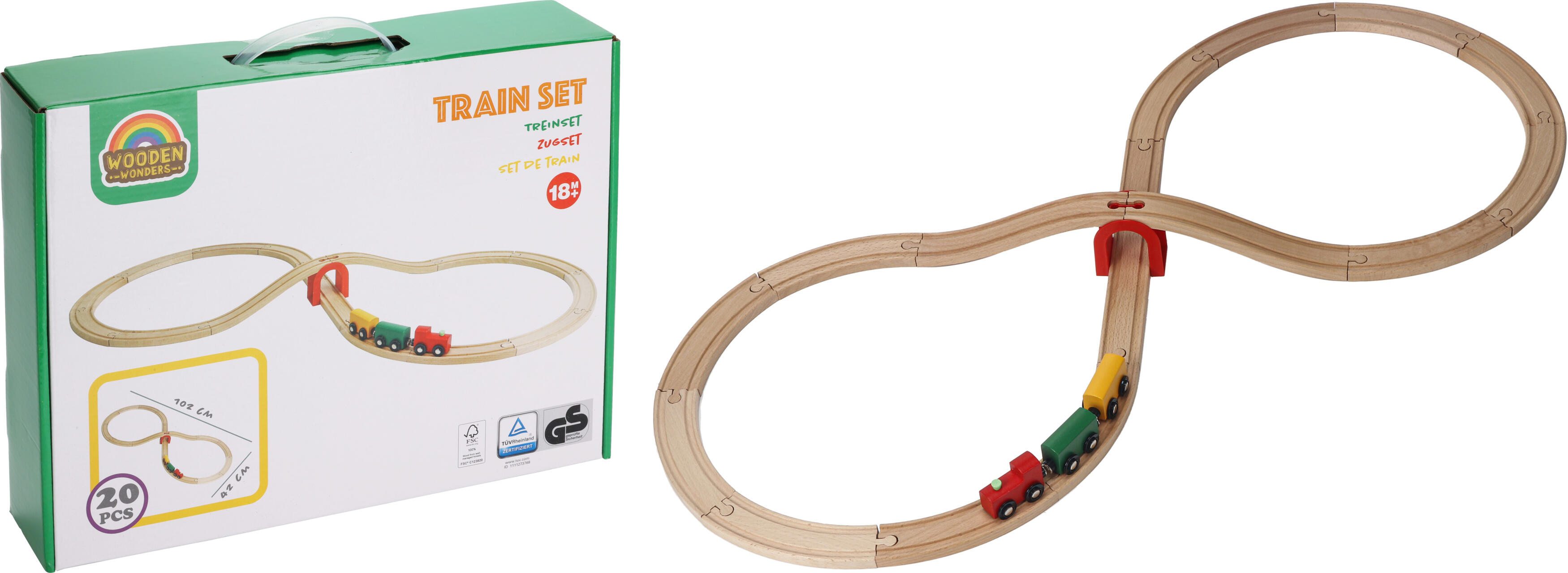 Trätågbana 20delar