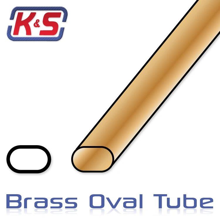 K&S Mässingsrör Oval 6.5 x 8.9 x 305 mm (2)
