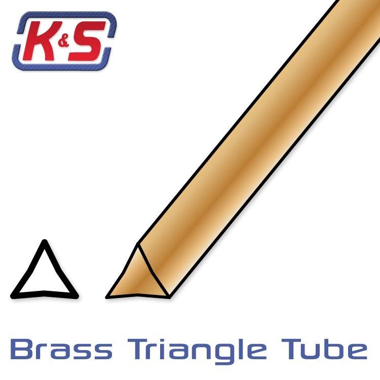 K&S Mässingsrör Triangel 6.7 x 305 mm (2)