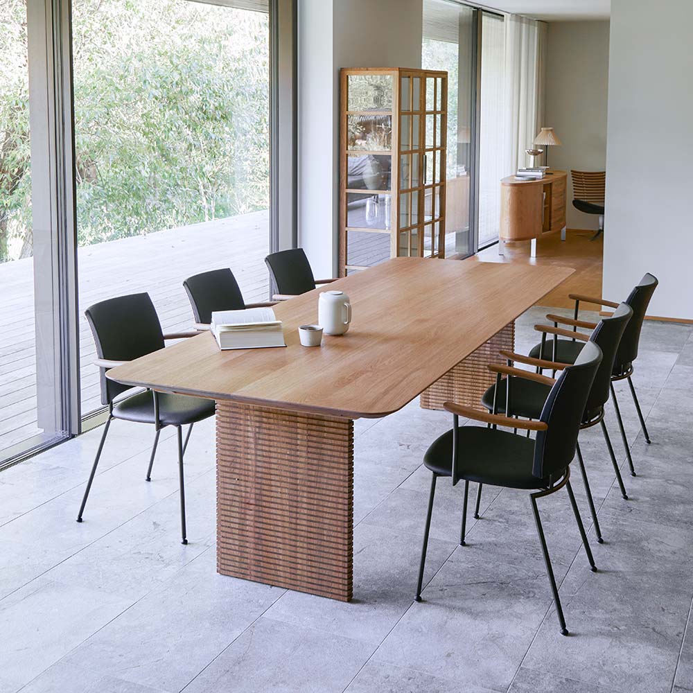 GM 3520 Quarter Dining Table - (Solid wood several sizes) Extendable - Naver Collection - 6