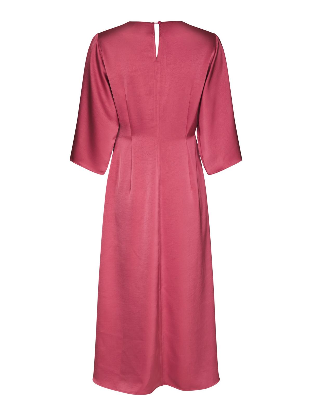 Neo Noir Remara  Heavy Sateen Dress, Cherry Pink - 2