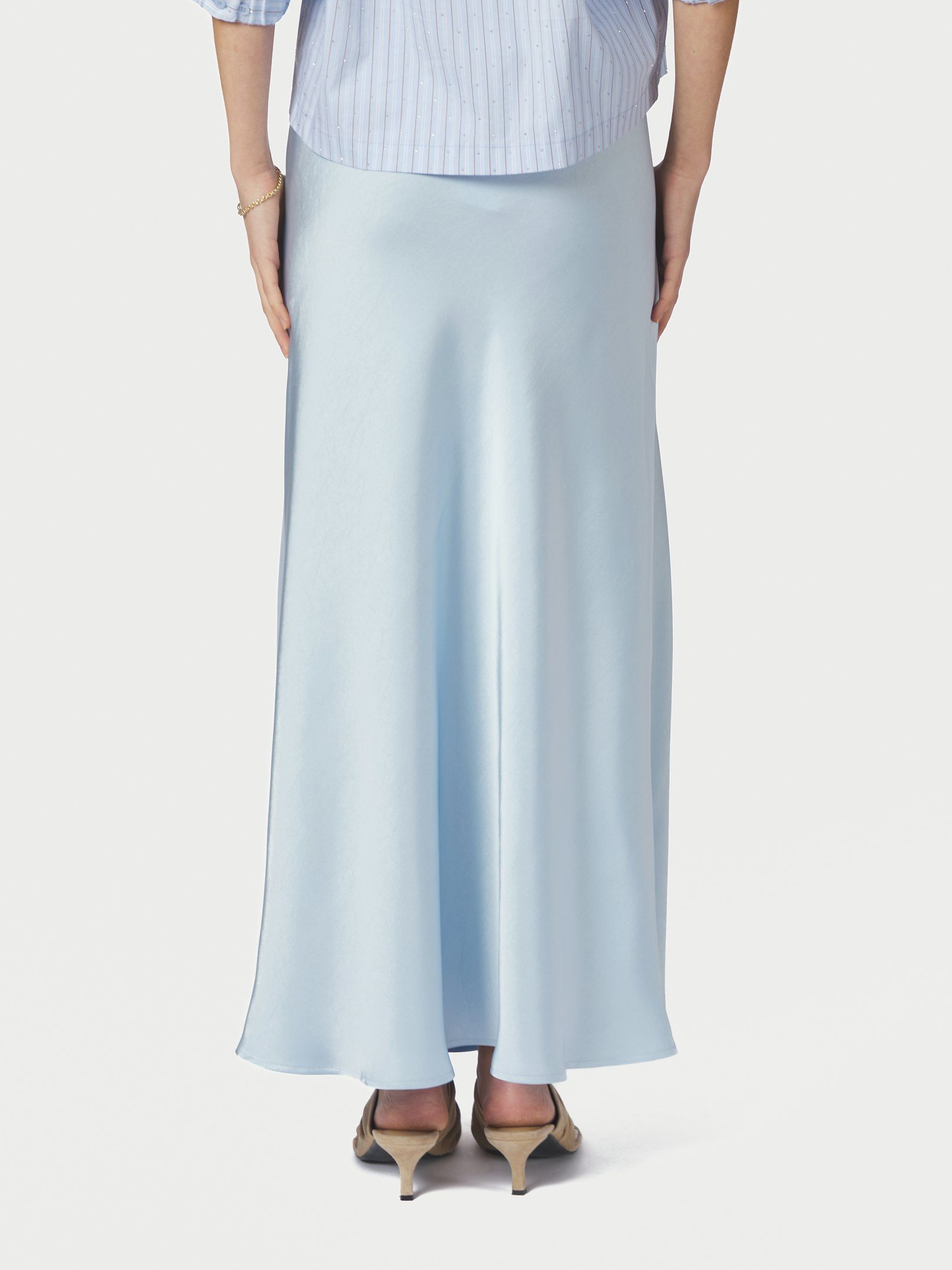Neo Noir Vicky Heavy Sateen Skirt Blue - 5