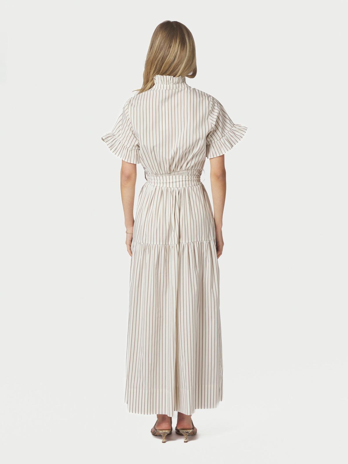 Neo Noir Nellie Wide Stripe Dress, Ivory - 4