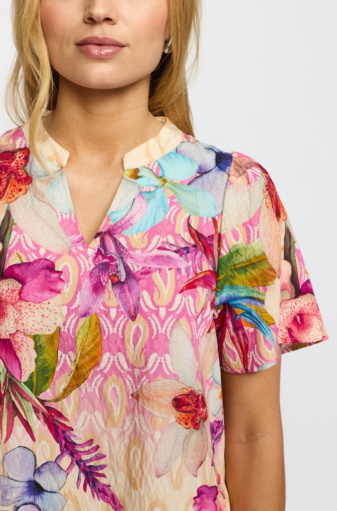 Grete Blouse - Flower Border - 2-Biz - 4