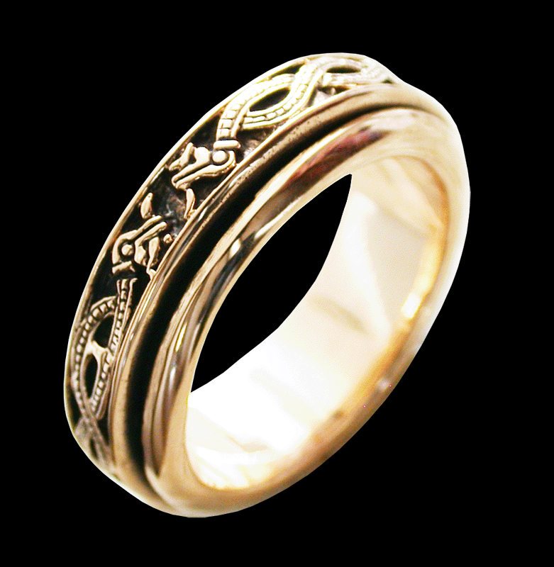 7.9 mm. Brons spinner/ ADHD ring.