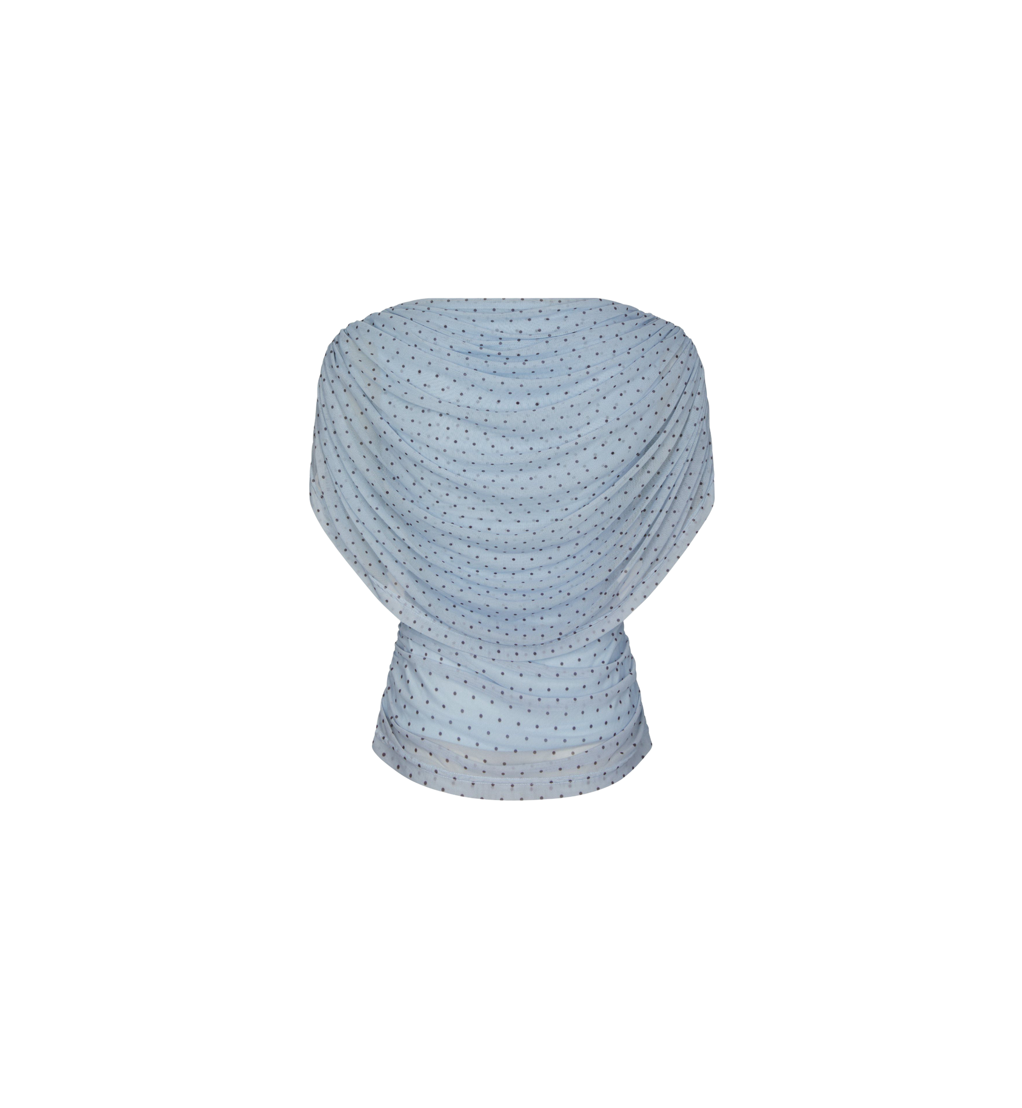 Neo Noir Cottuna Dot Drapy Mesh Top - 3