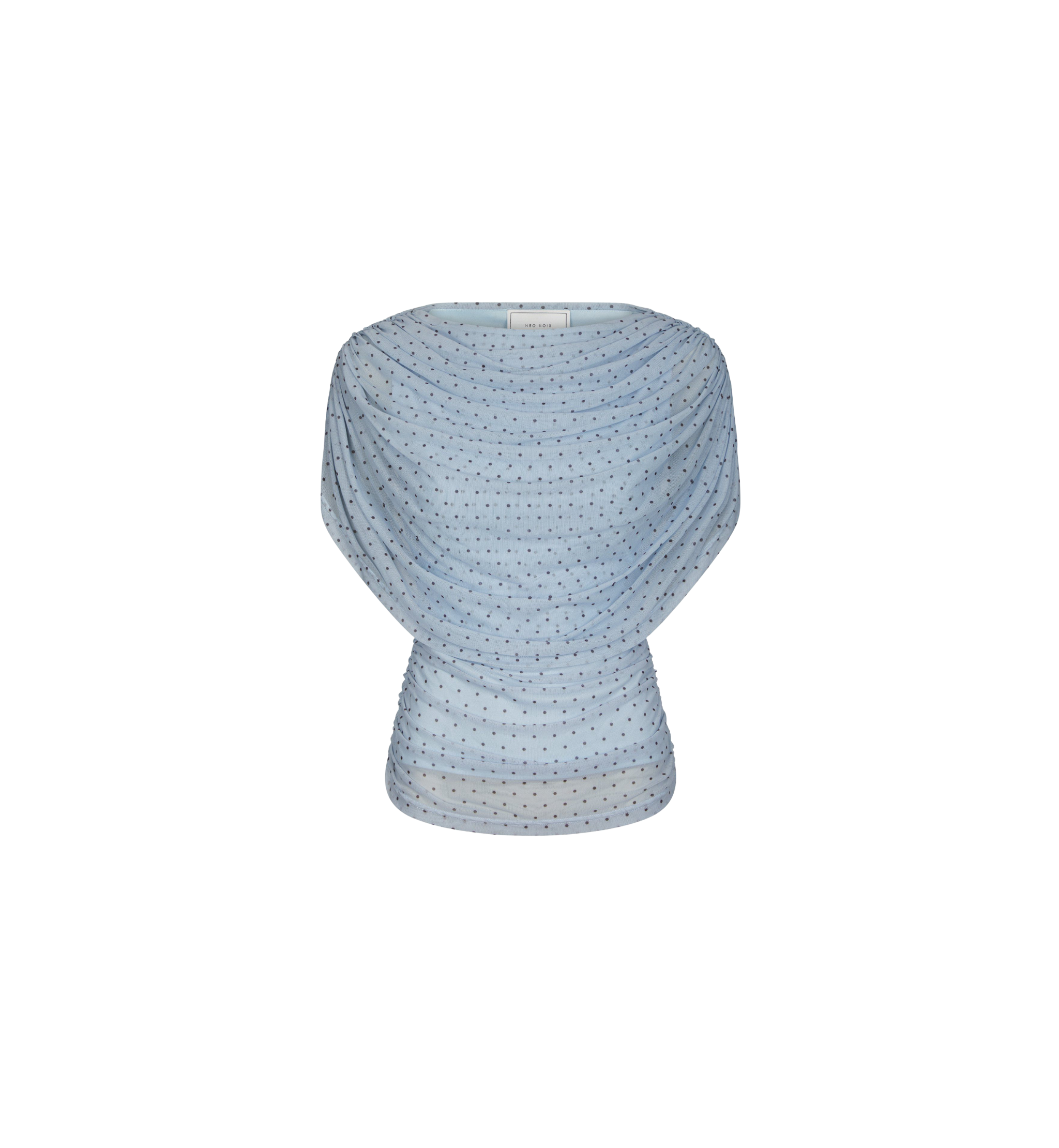 Neo Noir Cottuna Dot Drapy Mesh Top