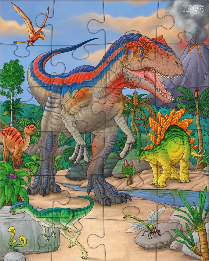 HABA Pussel Dinosaurier -  3 pack 24 bitar - 2