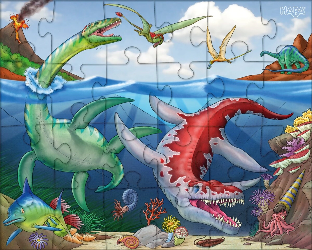 HABA Pussel Dinosaurier -  3 pack 24 bitar - 3