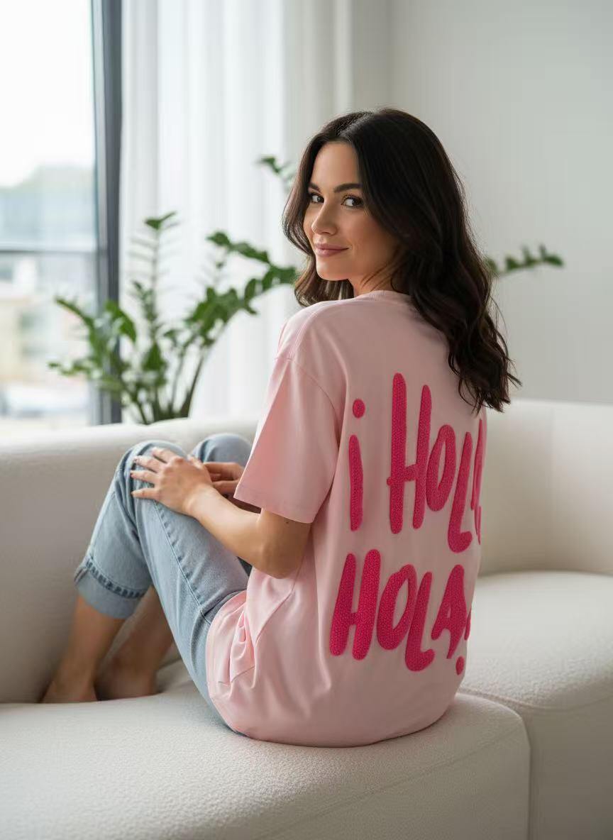 HOLA t-shirt pink