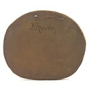Birger Åström (1960s) Green Wall Plaque with Brown/White Birds Relief 23 cm