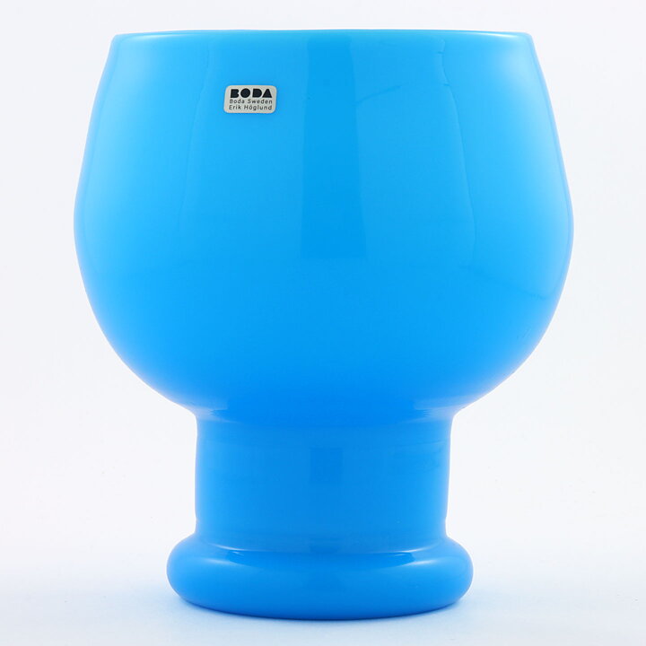 Erik Höglund (1960s) Blue Goblet Vase 17 cm