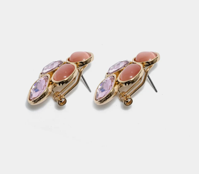 Bow19 hazel earrings pink - 2