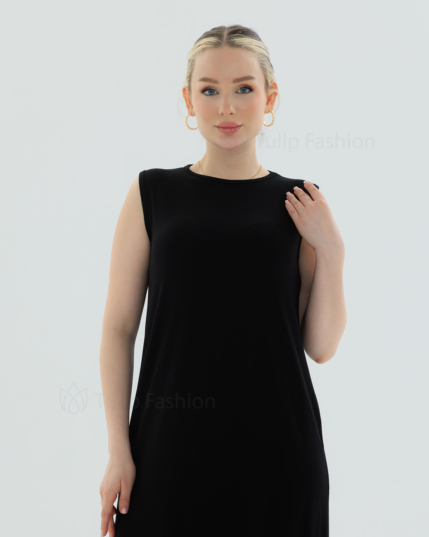 Jerseyklänning Basic - Svart - 6