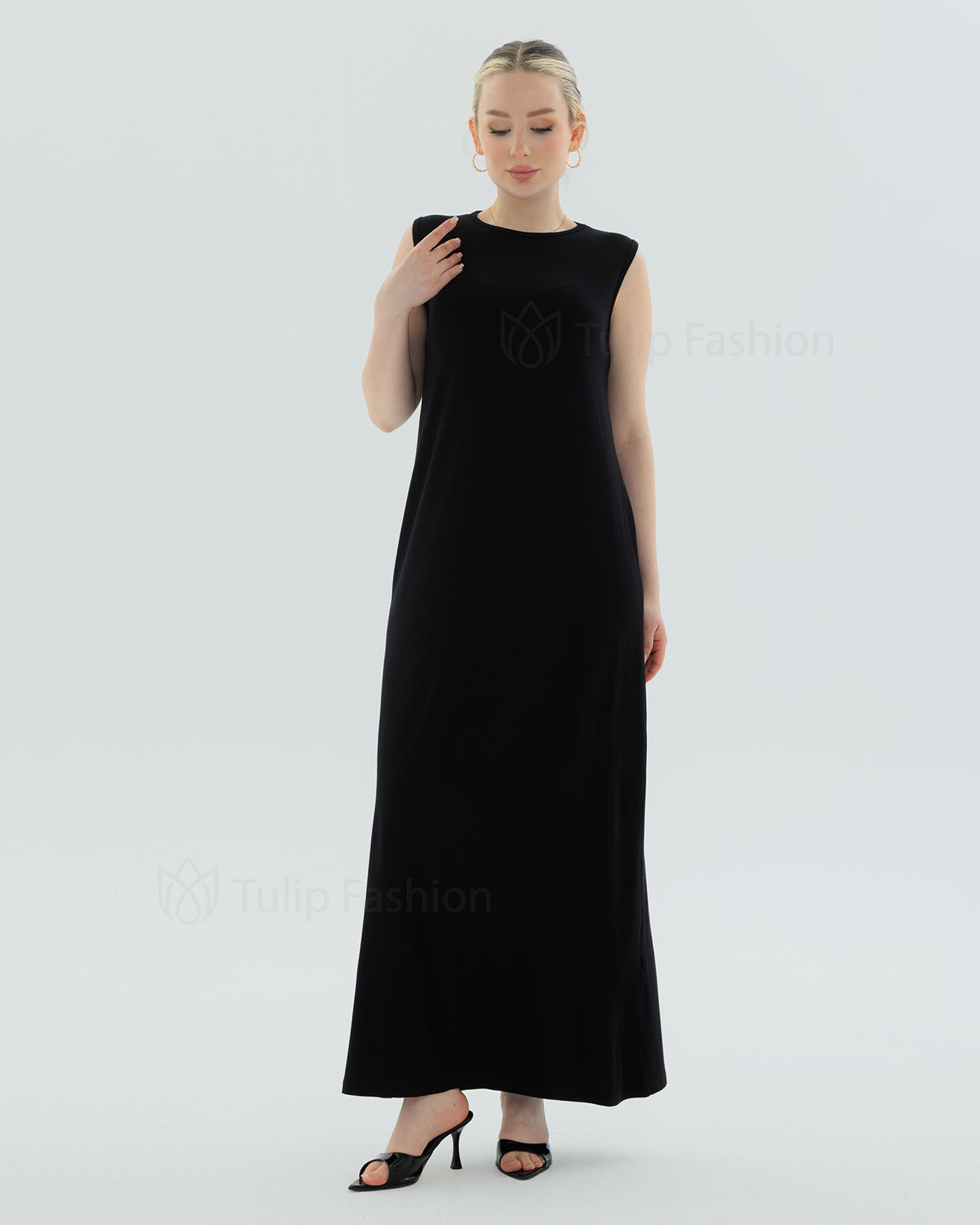 Jerseyklänning Basic - Svart - 9