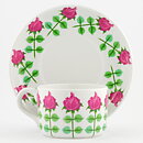 Stig Lindberg (Pynta 1962) Teacup with Pink/Green Roses Decor 11 cm (2)