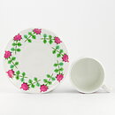 Stig Lindberg (Pynta 1962) Teacup with Pink/Green Roses Decor 11 cm (2)