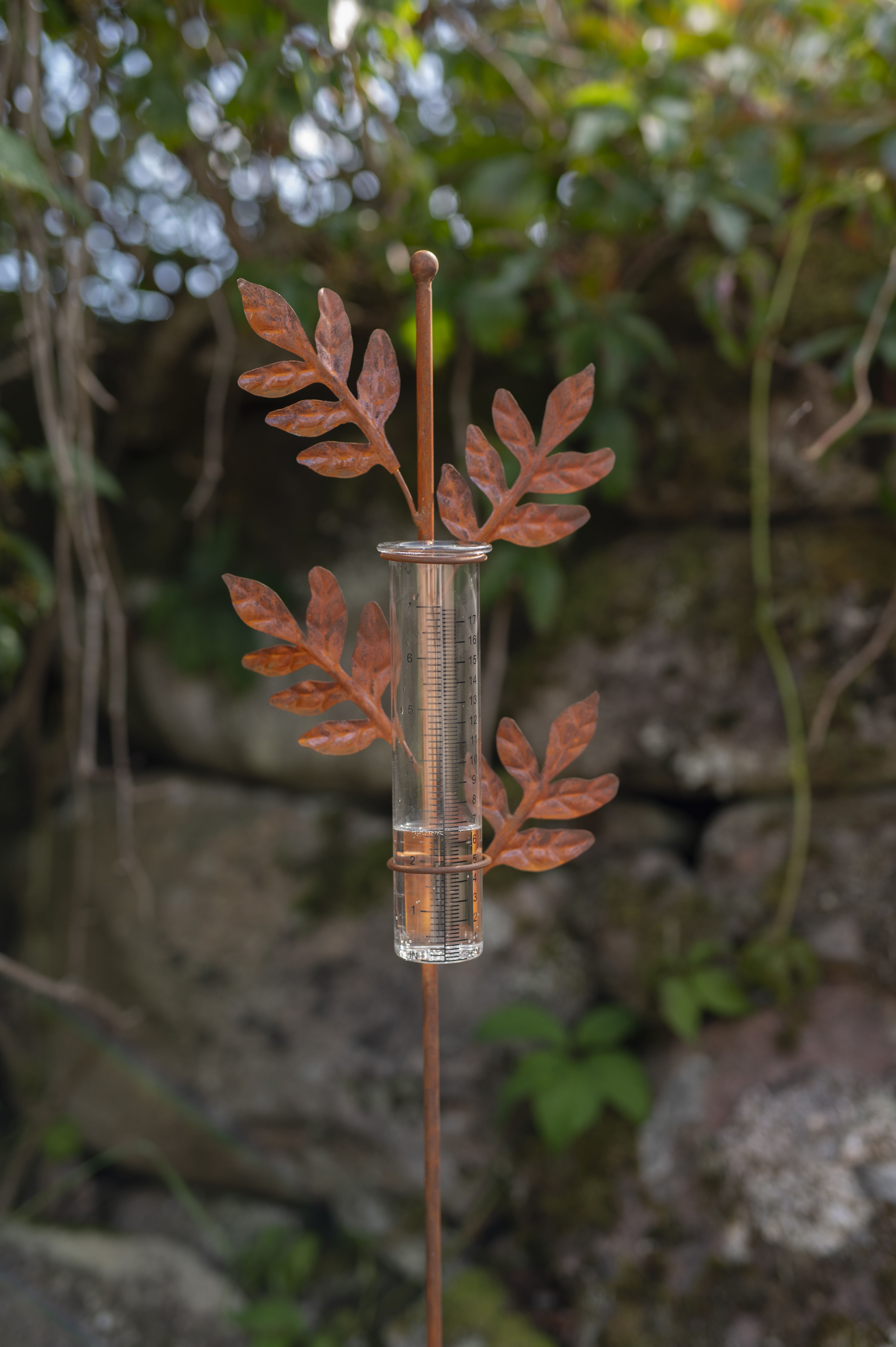 Regnmätare - Löv - Rost - 100 cm