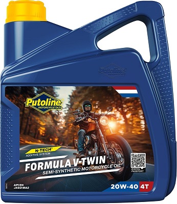 20W-40 Putoline Delsyntet Formula V-Twin  Delsyntet MC Olja 4 Liter  554-74095