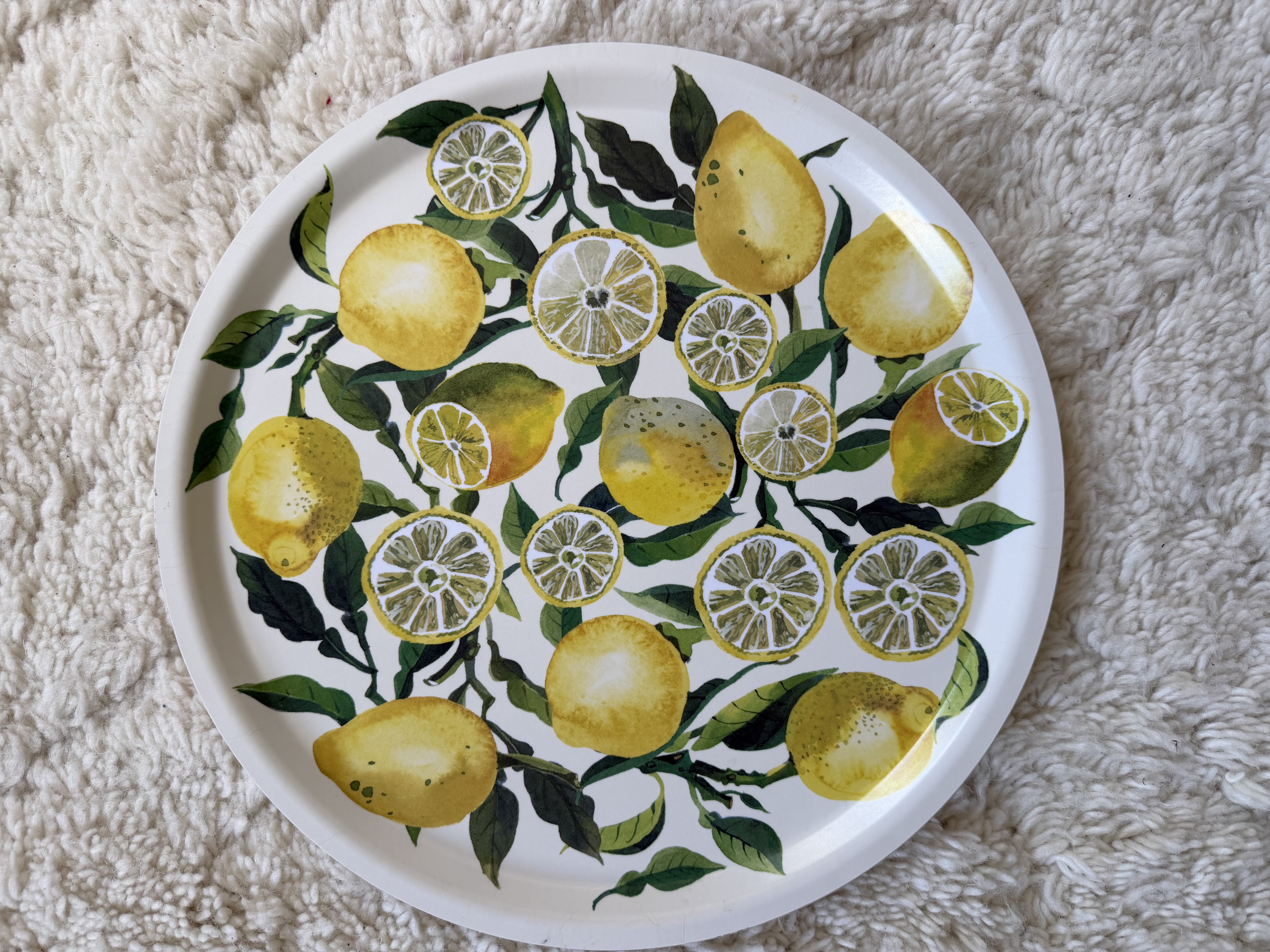 Bricka rund, citroner - 2