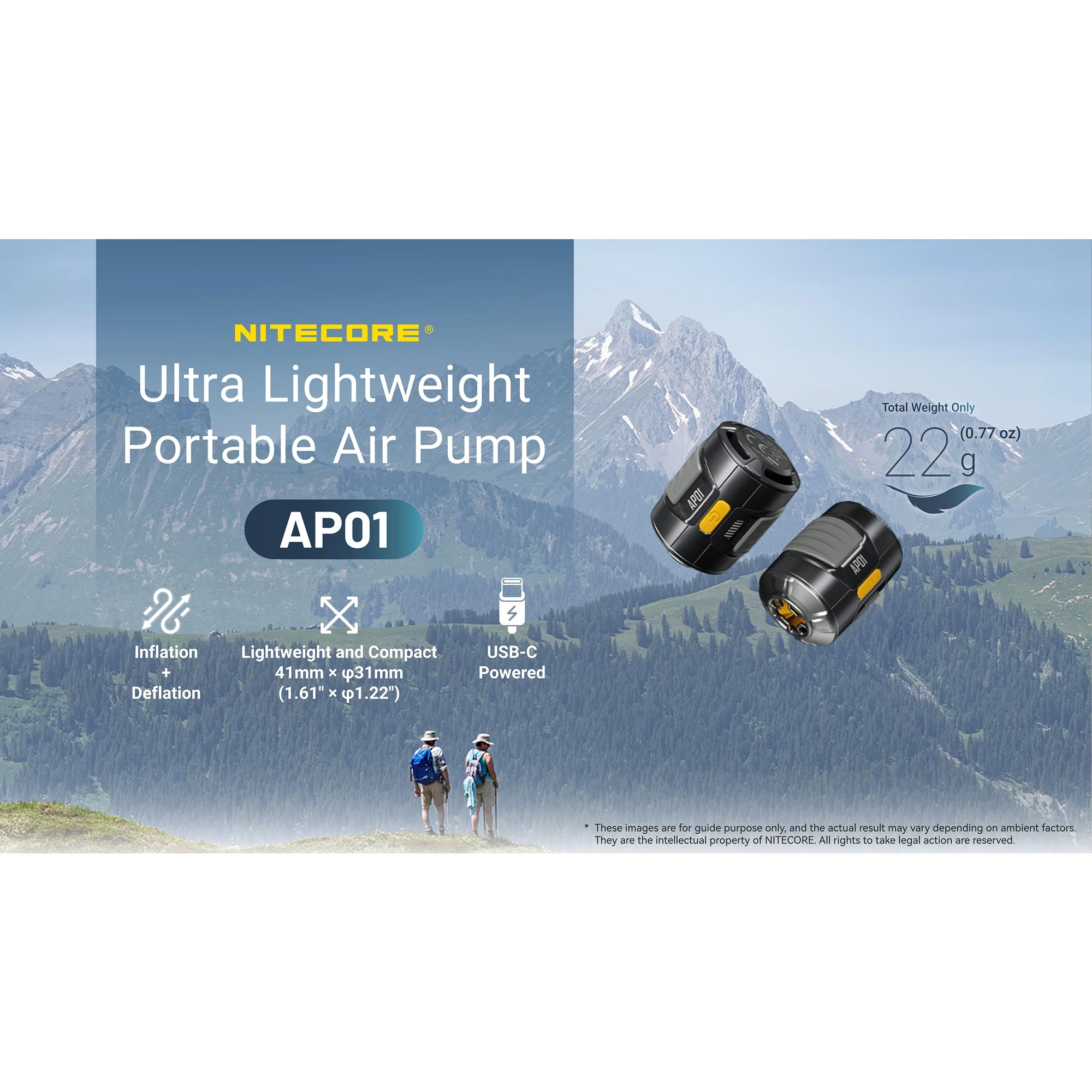 Bomba de aire ultraligera Nitecore AP01 - 4