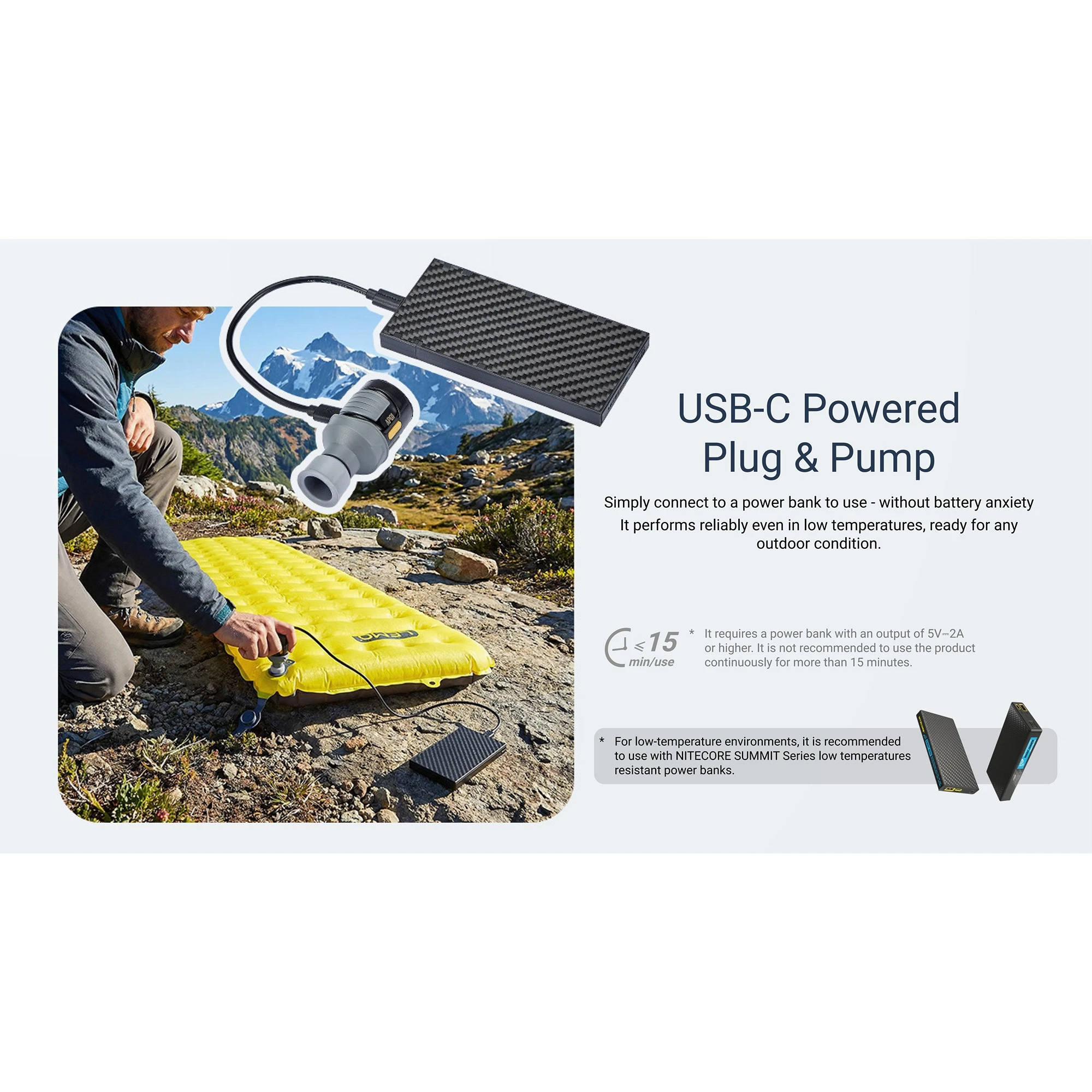 Bomba de aire ultraligera Nitecore AP01 - 7