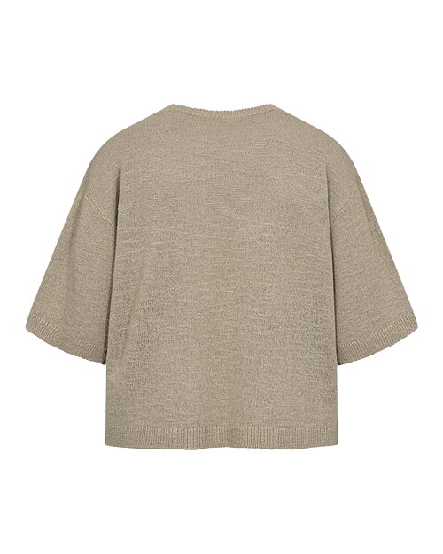 Jumper Vicki trekvartsärm mörkbeige - 3