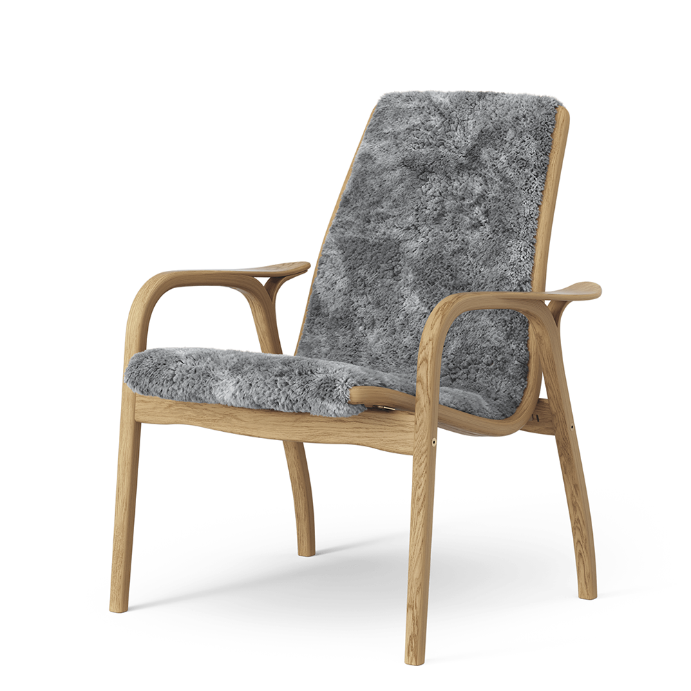 Laminett Armchair (Oiled Oak/Sheepskin Sc. grey) - Quickship - Swedese