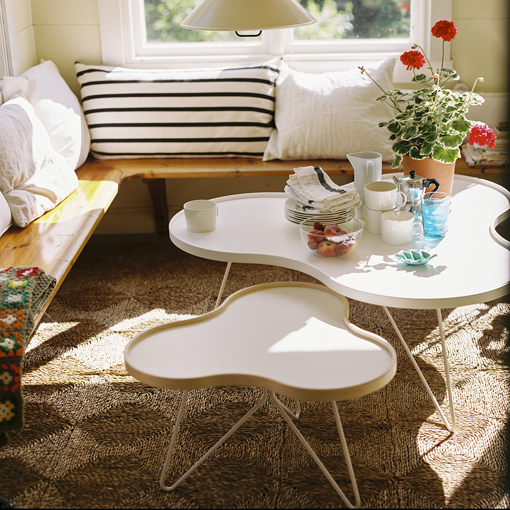 Flower Table 66 cm (White laminate/Oak edge) - Quickship - Swedese - 2