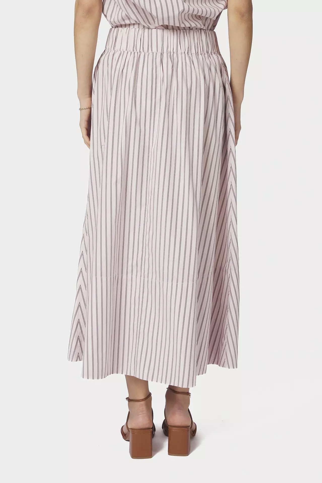 Neo Noir  - Yara Long  Double Stripe Skirt Rose - 2