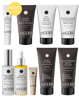 Sommarens fina set från c/o GERD. 9 produkter + necessär