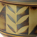 Gunnar Nylund (Flambé 1932) Art Deco Vase with Golden Decor 14 cm