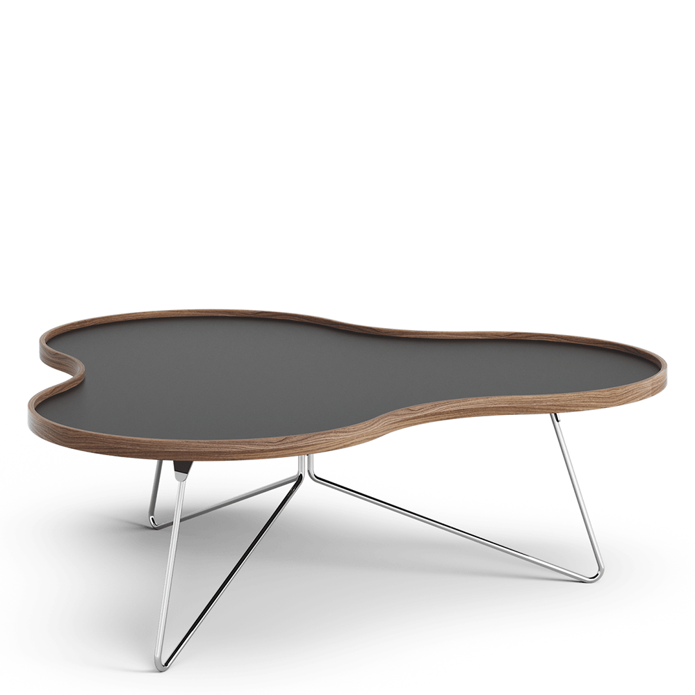 Flower Bord 114 cm (Svart laminat/Valnöt kant) - Quickship - Swedese