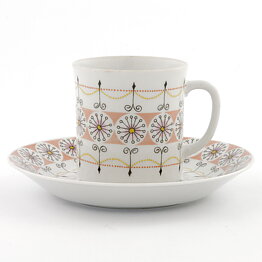 Brita Mellander-Jungermann (Louise 1960s) Coffee Cup with Joyous Decor 8 cm  [Sample Images]