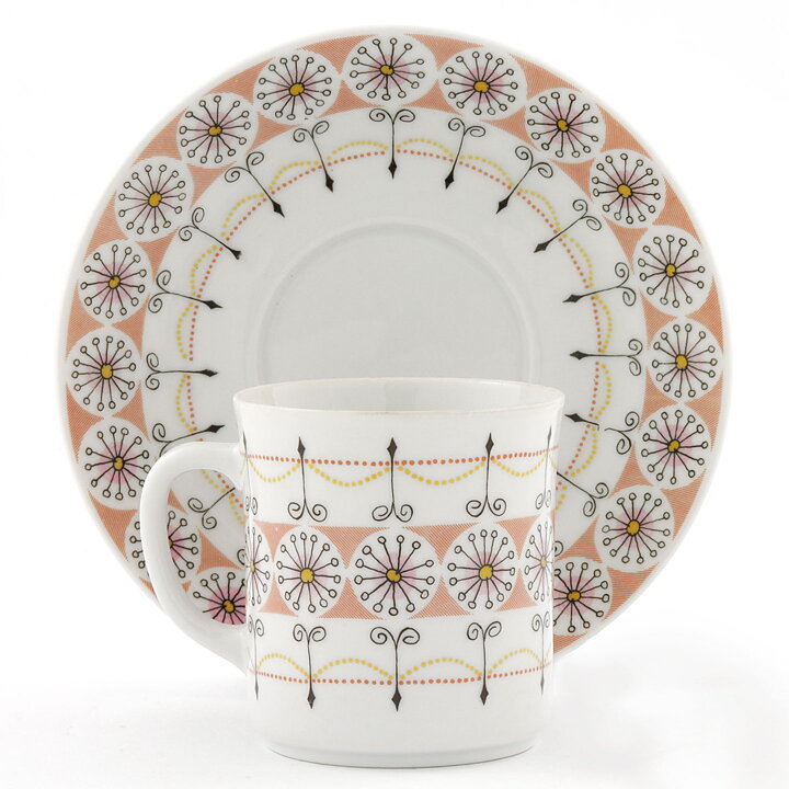 Brita Mellander-Jungermann (Louise 1960s) Coffee Cup with Joyous Decor 8 cm  [Sample Images]