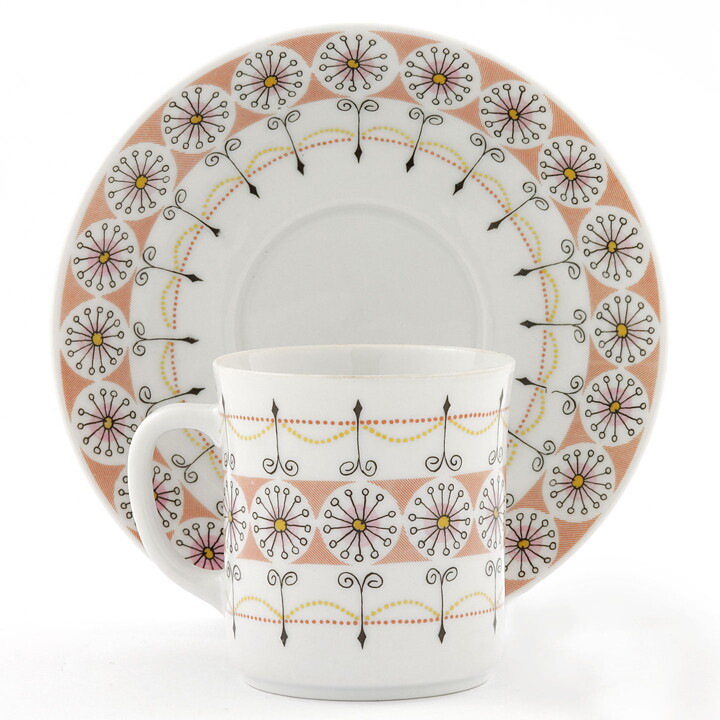 Brita Mellander-Jungermann (Louise 1960s) Coffee Cup with Joyous Decor 8 cm  [Sample Images]