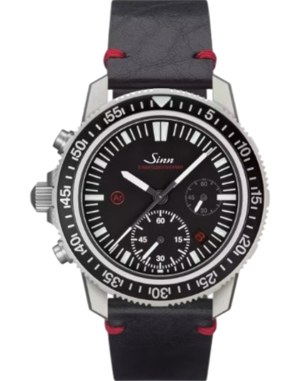 613.011 Sinn EZM 13.1 brunt eller svart kalvskinn i vintage stil