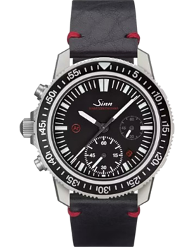 613.011 Sinn EZM 13.1 brunt eller svart kalvskinn i vintage stil