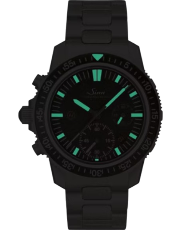 613.011 Sinn EZM 13.1 brunt eller svart kalvskinn i vintage stil