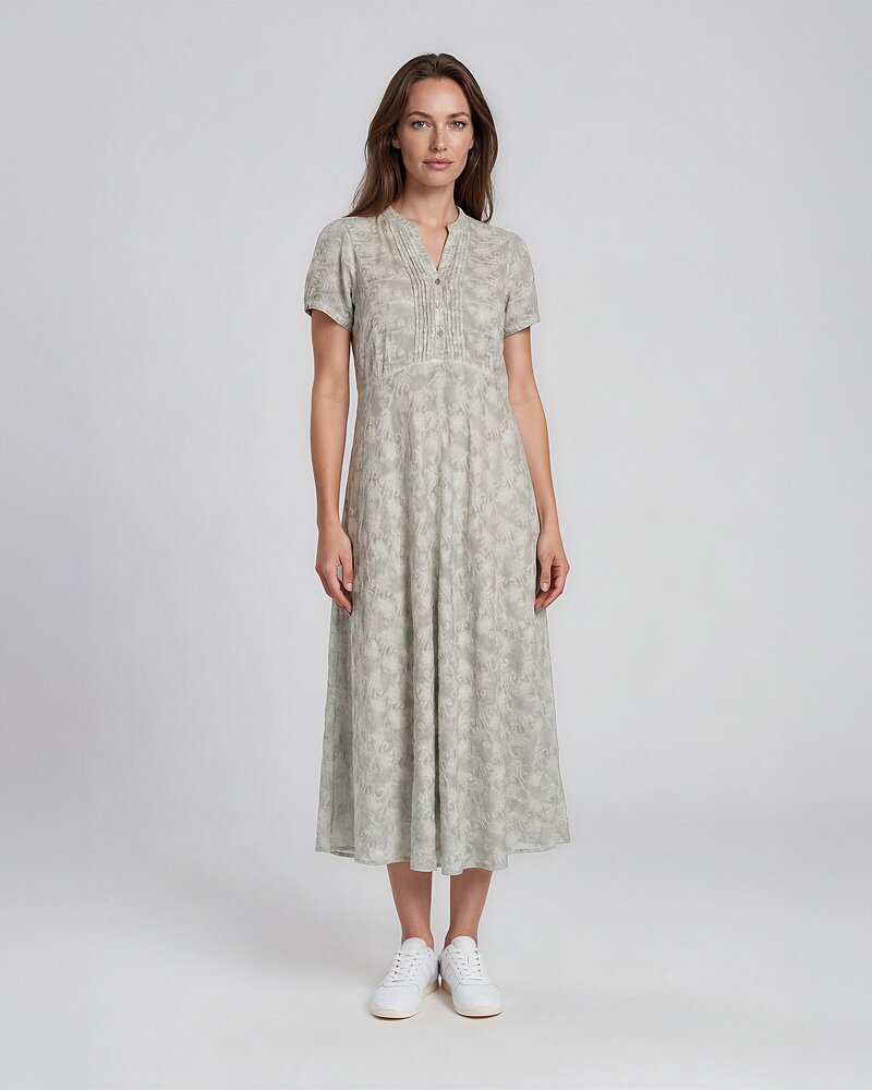 Bomullsklänning Dorrit light olive