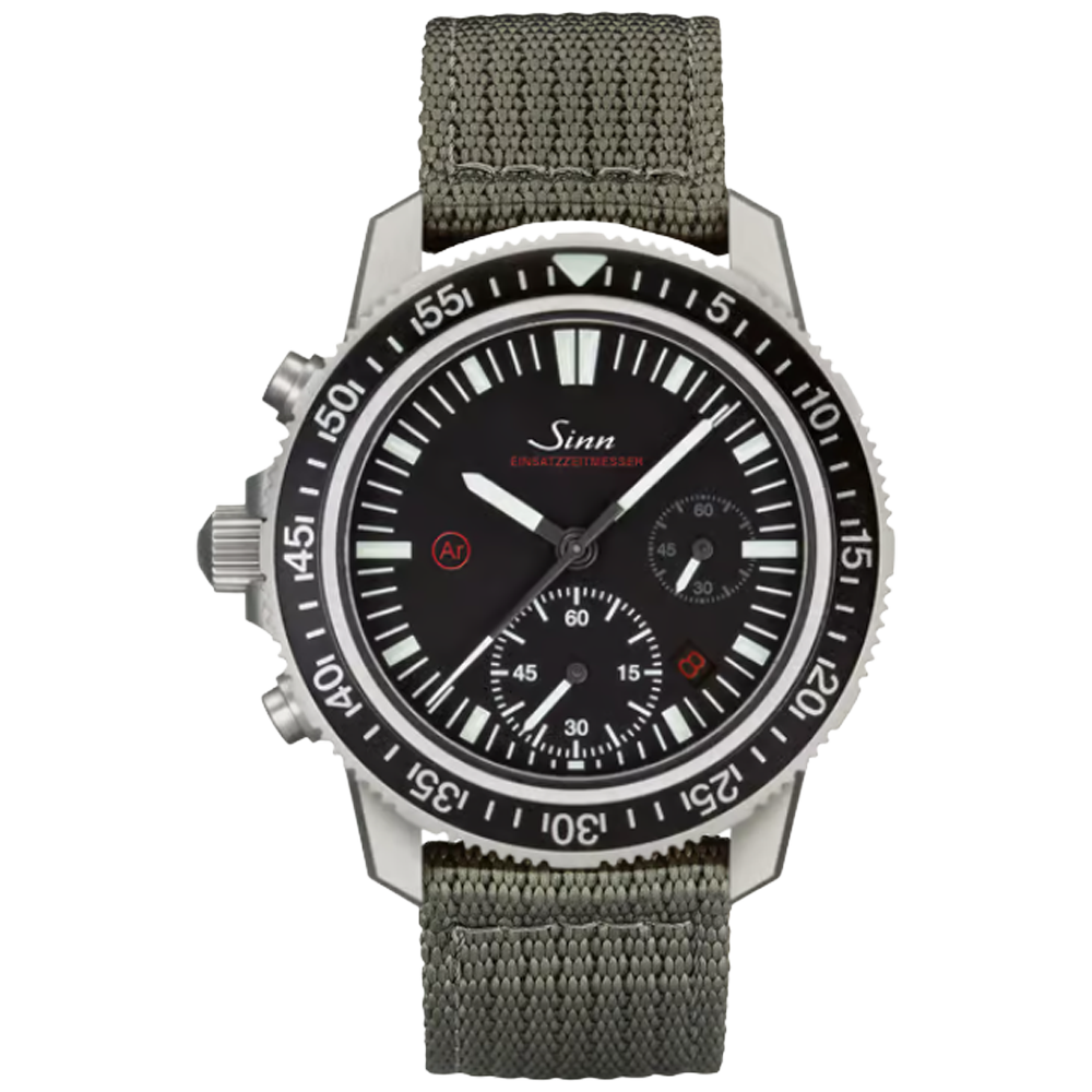 603.010 Sinn EZM 3 vintage svart läderband