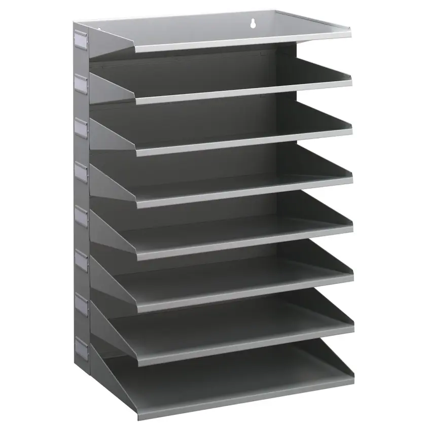Sorteringsfack 8 A4 Metall Grå